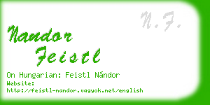 nandor feistl business card